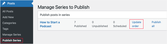 Publish Blog Series